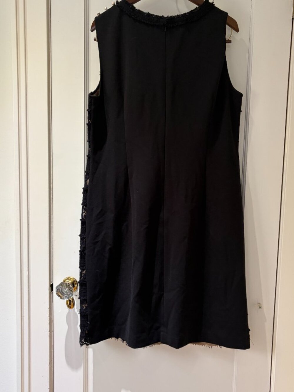 Talbots Black Lace Overlay Sheath Dress Size 16 - Picture 4 of 13